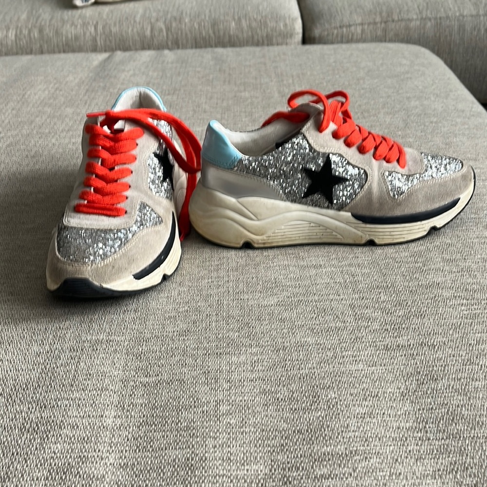 Glitter running sole sneaker
